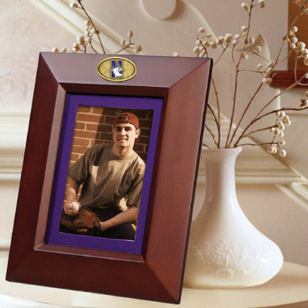 Northwestern Wildcats 5" x 7" Vertical Brown Picture Frame