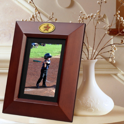 Houston Astros 5" x 7" Vertical Brown Picture Frame