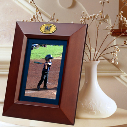 Milwaukee Brewers 5" x 7" Vertical Brown Picture Frame