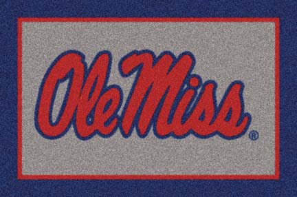 Mississippi (Ole Miss) Rebels 4' x 6' Team Door Mat