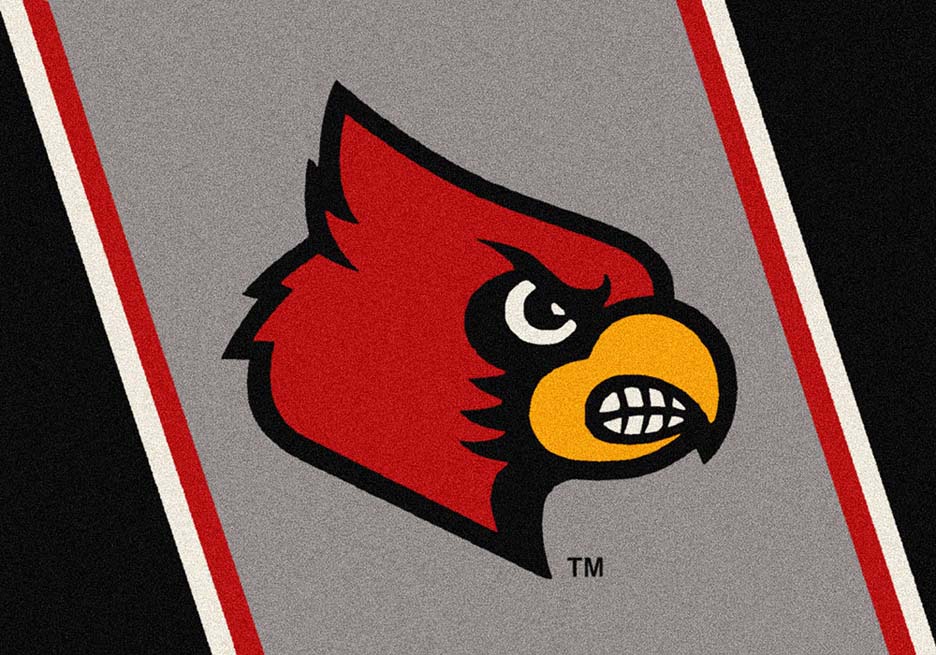 Louisville Cardinals "Mascot" 2'8"x 3'10" Team Spirit Area Rug