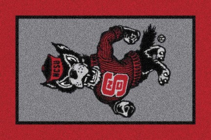 North Carolina State Wolfpack "Mascot" 3'10"x 5'4" Team Spirit Area Rug