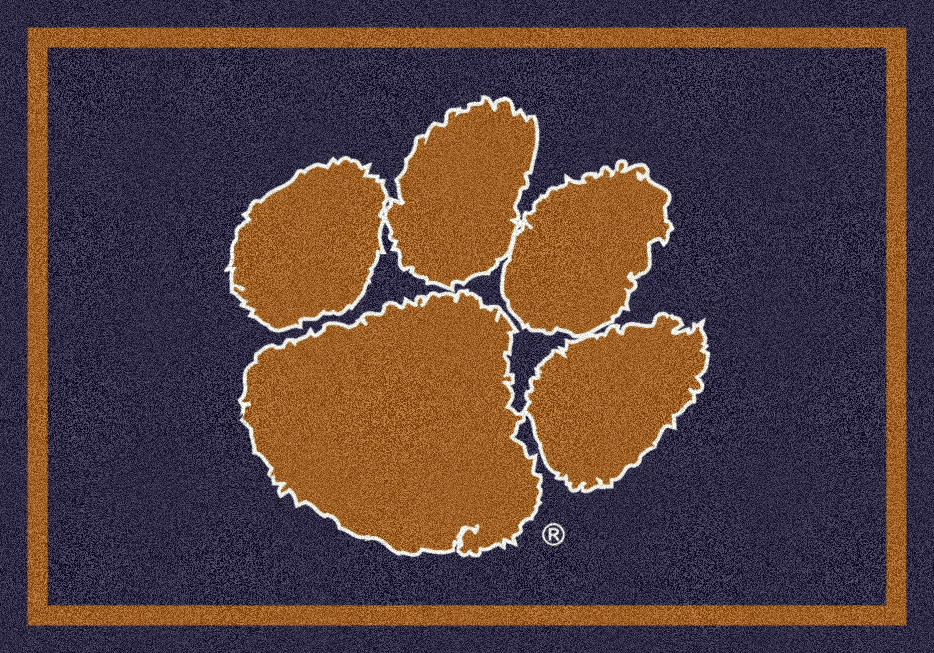 Clemson Tigers "Horizontal" 3'10"x 5'4" Team Spirit Area Rug