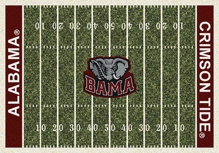 Alabama Crimson Tide 5' 4" x 7' 8" NCAA Home Field Area Rug