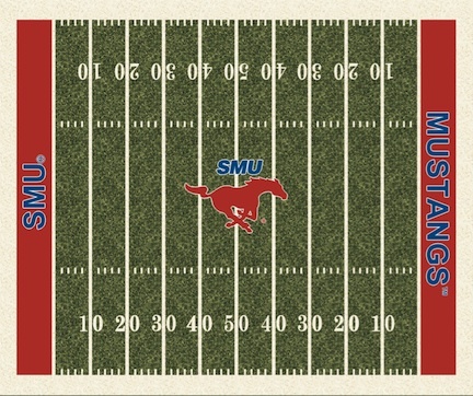 Southern Methodist (SMU) Mustangs 5' 4" x 7' 8" NCAA Home Field Area Rug