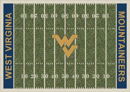 West Virginia Mountaineers 3' 10" x 5' 4" Home Field Area Rug