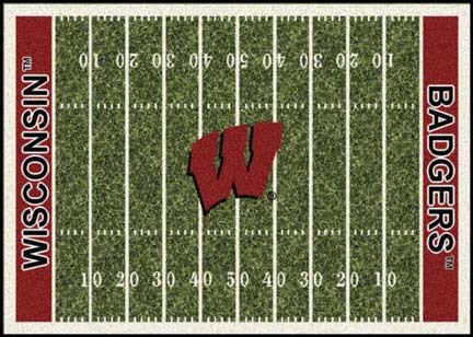 Wisconsin Badgers 5' 4" x 7' 8" NCAA Home Field Area Rug