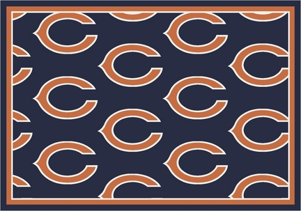 Chicago Bears 7' 8" x 10' 9" Team Repeat Area Rug (Navy Blue)