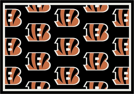 Cincinnati Bengals 7' 8" x 10' 9" Team Repeat Area Rug (Black)