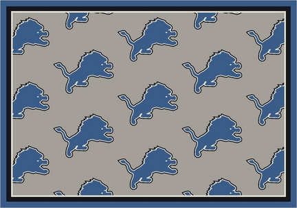 Detroit Lions 3' 10" x 5' 4" Team Repeat Area Rug (Gray)