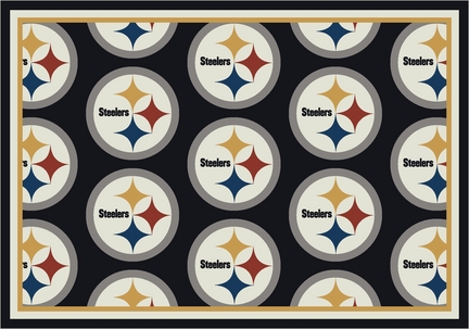 Pittsburgh Steelers 3' 10" x 5' 4" Team Repeat Area Rug (Black)
