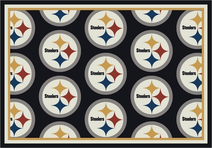 Pittsburgh Steelers 3' 10" x 5' 4" Team Repeat Area Rug (Black)