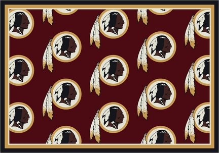 Washington Redskins 5' 4" x 7' 8" Team Repeat Area Rug (Red)