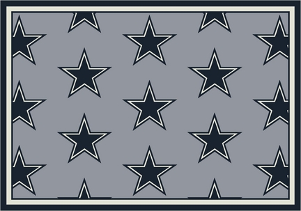 Dallas Cowboys 3' 10" x 5' 4" Team Repeat Area Rug (Gray)