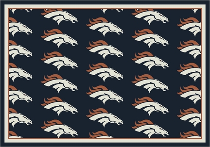 Denver Broncos 7' 8" x 10' 9" Team Repeat Area Rug (Navy Blue)