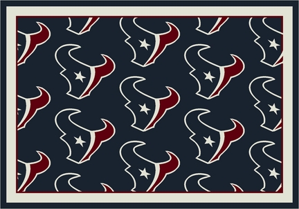 Houston Texans 7' 8" x 10' 9" Team Repeat Area Rug (Navy Blue)