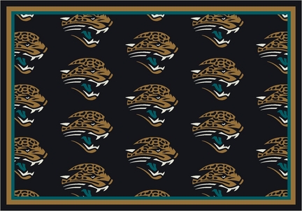 Jacksonville Jaguars 7' 8" x 10' 9" Team Repeat Area Rug (Black)