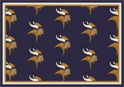 Minnesota Vikings 5' 4" x 7' 8" Team Repeat Area Rug (Purple)