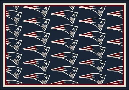 New England Patriots 5' 4" x 7' 8" Team Repeat Area Rug (Navy Blue)