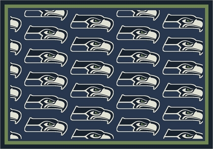 Seattle Seahawks 3' 10" x 5' 4" Team Repeat Area Rug (Blue)