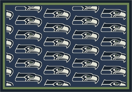 Seattle Seahawks 3' 10" x 5' 4" Team Repeat Area Rug (Blue)