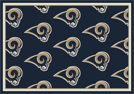 St. Louis Rams 3' 10" x 5' 4" Team Repeat Area Rug (Navy Blue)