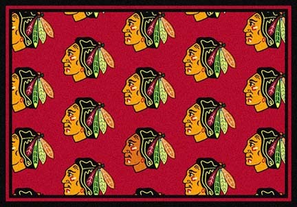 Chicago Blackhawks 5' 4" x 7' 8" Team Repeat Area Rug