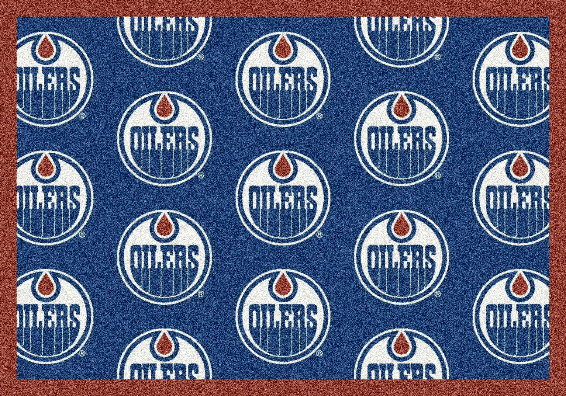 Edmonton Oilers 7' 8" x 10' 9" Team Repeat Area Rug