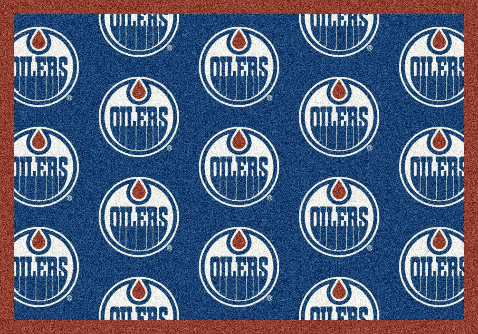 Edmonton Oilers 5' 4" x 7' 8" Team Repeat Area Rug