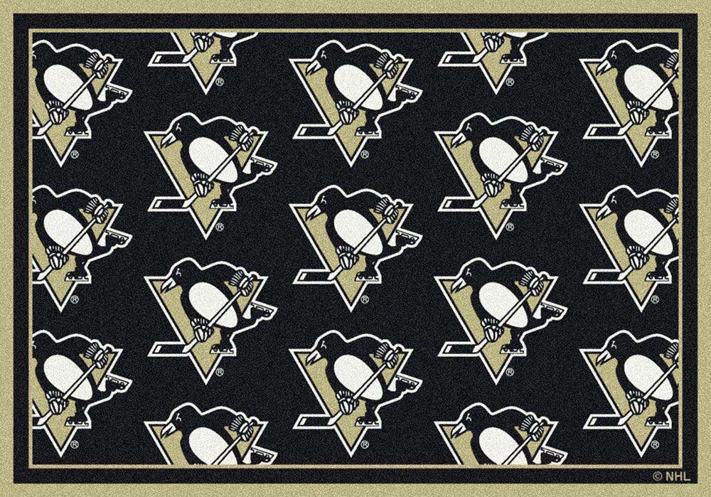 Pittsburgh Penguins 7' 8" x 10' 9" Team Repeat Area Rug