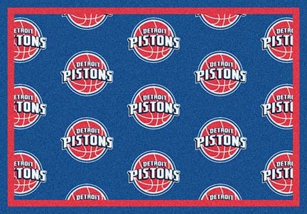 Detroit Pistons 7' 8" x 10' 9" Team Repeat Area Rug