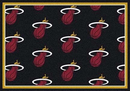 Miami Heat 7' 8" x 10' 9" Team Repeat Area Rug