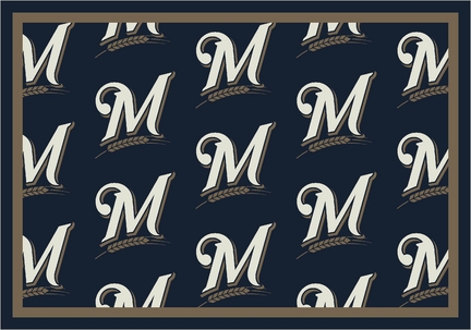 Milwaukee Brewers 5' 4" x 7' 8" Team Repeat Area Rug