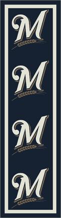 Milwaukee Brewers 2' 1" x 7' 8" Team Repeat Area Rug Runner