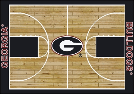 Georgia Bulldogs 7' 8" x 10' 9" Home Court Area Rug