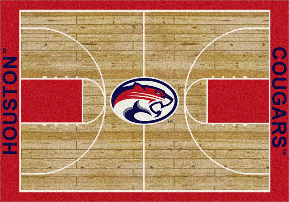 Houston Cougars 7' 8" x 10' 9" Home Court Area Rug