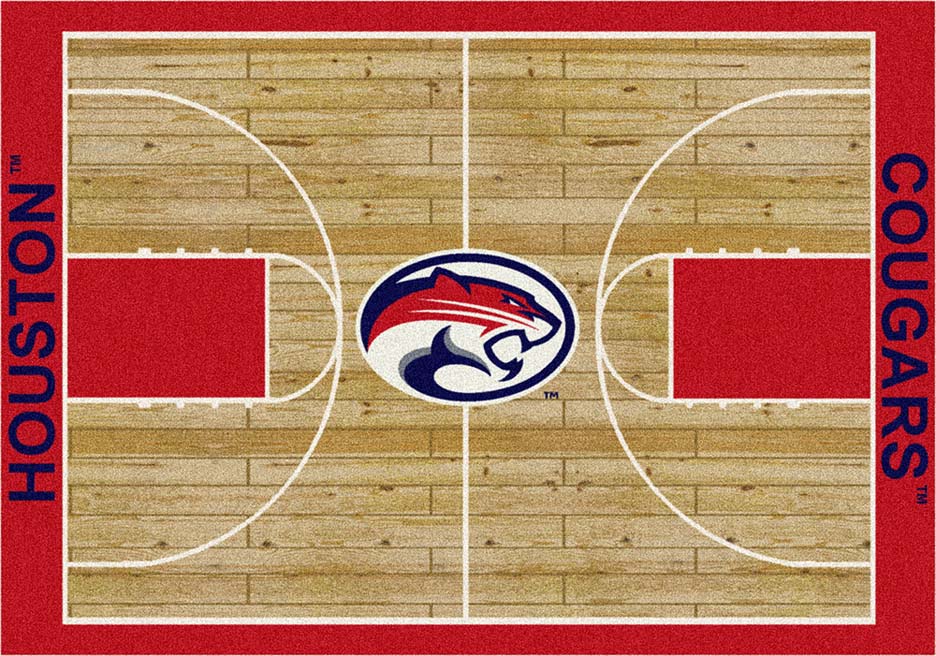 Houston Cougars 7' 8" x 10' 9" Home Court Area Rug