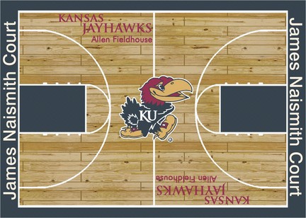 Kansas Jayhawks 7' 8" x 10' 9" Home Court Area Rug