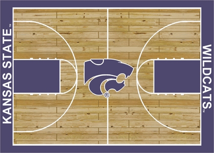 Kansas State Wildcats 7' 8" x 10' 9" Home Court Area Rug