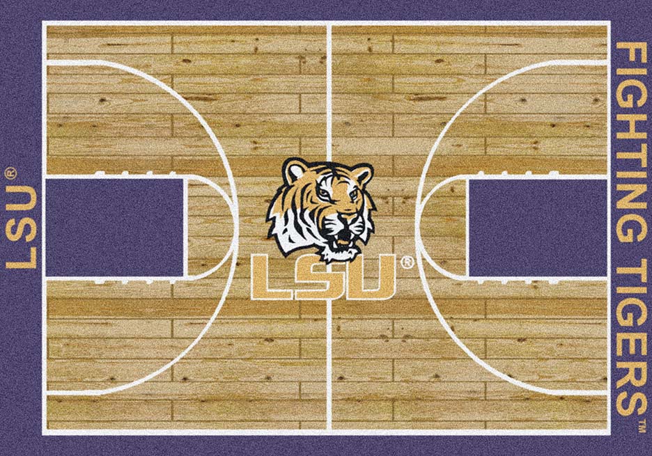 Louisiana State (LSU) Tigers 7' 8" x 10' 9" Home Court Area Rug