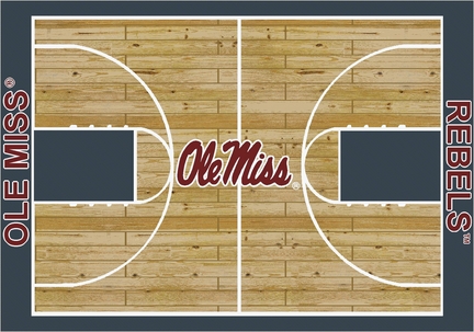 Mississippi (Ole Miss) Rebels 7' 8" x 10' 9" Home Court Area Rug