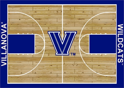 Villanova Wildcats 7' 8" x 10' 9" Home Court Area Rug