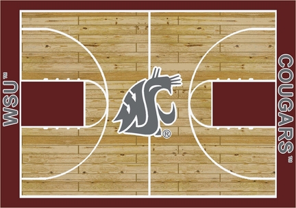 Washington State Cougars 7' 8" x 10' 9" Home Court Area Rug