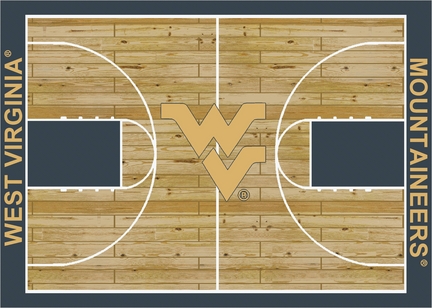 West Virginia Mountaineers 7' 8" x 10' 9" Home Court Area Rug