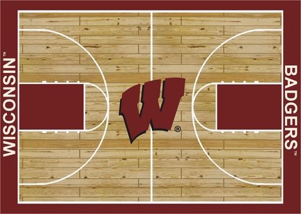 Wisconsin Badgers 5' 4" x 7' 8" Home Court Area Rug