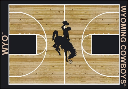 Wyoming Cowboys 5' 4" x 7' 8" Home Court Area Rug