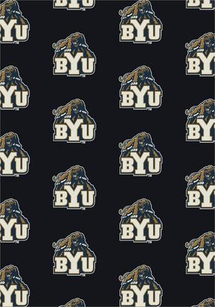 Brigham Young (BYU) Cougars 5' 4" x 7' 8" Team Repeat Area Rug