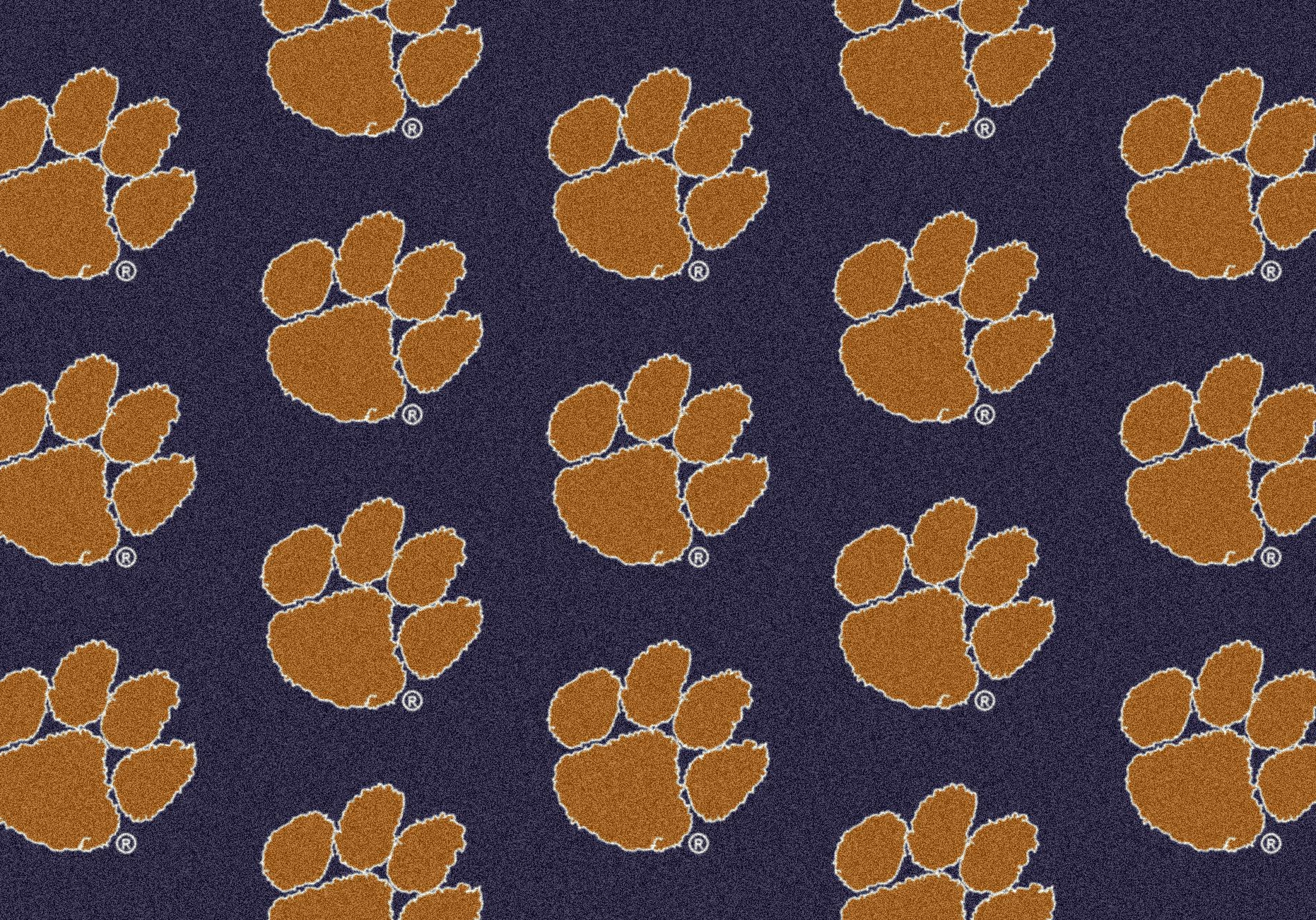 Clemson Tigers 7' 8" x 10' 9" Team Repeat Area Rug