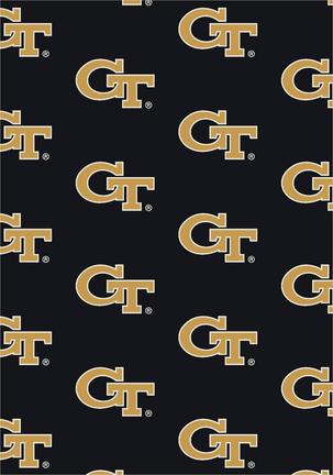 Georgia Tech Yellow Jackets 3' 10" x 5' 4" Team Repeat Area Rug