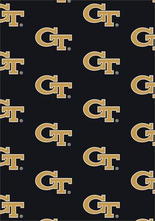 Georgia Tech Yellow Jackets 7' 8" x 10' 9" Team Repeat Area Rug